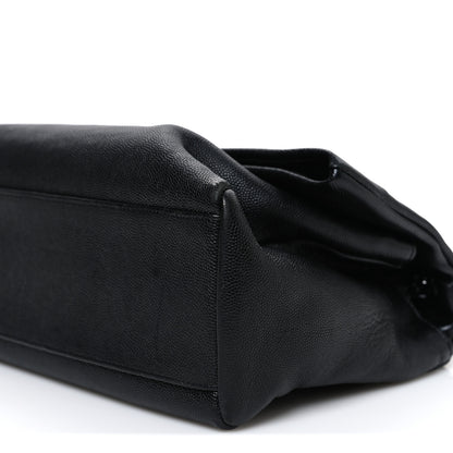 Saint Laurent Grain De Poudre Medium West Hollywood Monogram Fold-Over Black 10 of 10