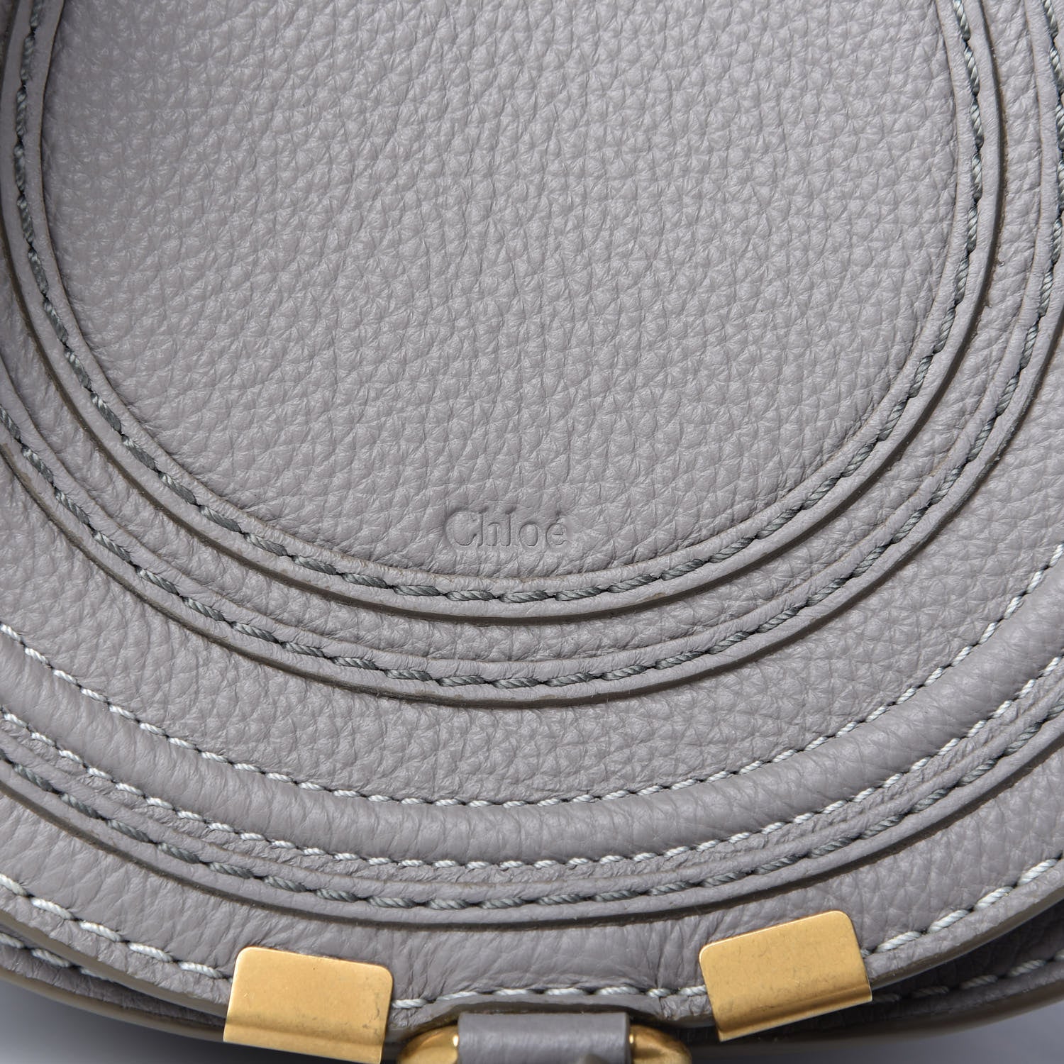 Chloe Calfskin Mini Marcie Round Crossbody Bag Cashmere Grey 11 of 11