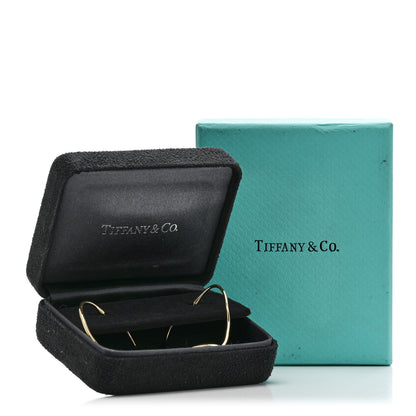 Tiffany 18K Yellow Gold Small Elsa Peretti Open Heart Hoop Earrings 7 of 7