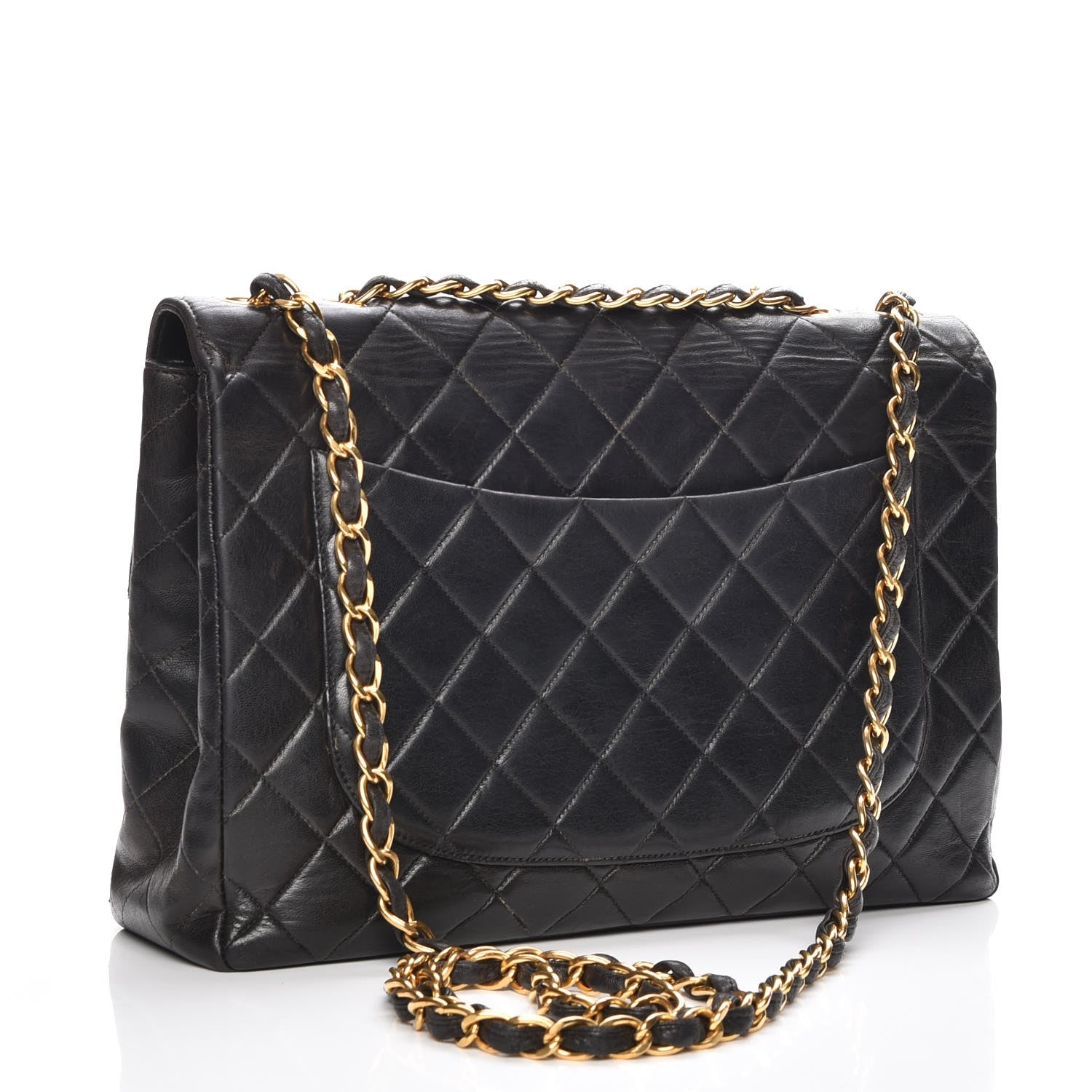 Chanel Lambskin Quilted Jumbo Single Flap Black 3 of 7