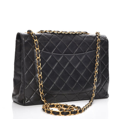 Chanel Lambskin Quilted Jumbo Single Flap Black 3 of 7