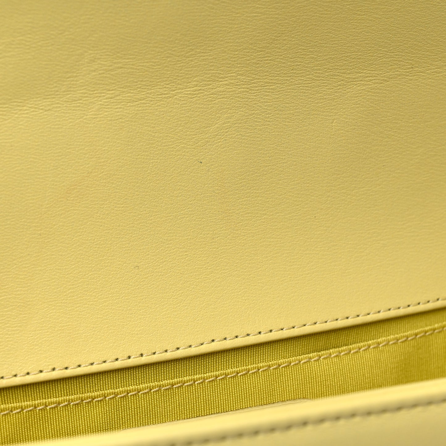 Lambskin Quilted Medium Boy Flap Yellow