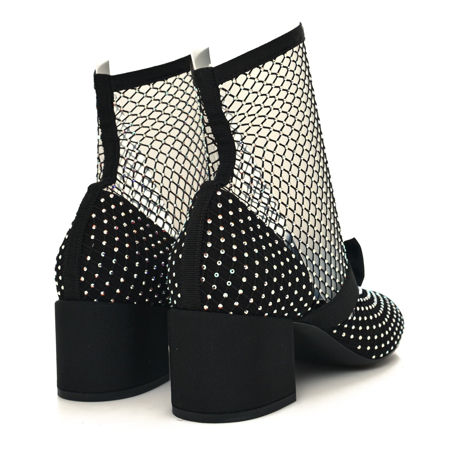 Chanel Resille Strass Kid Suede Patent Mary Jane Short Boots 40 Black 4 of 8