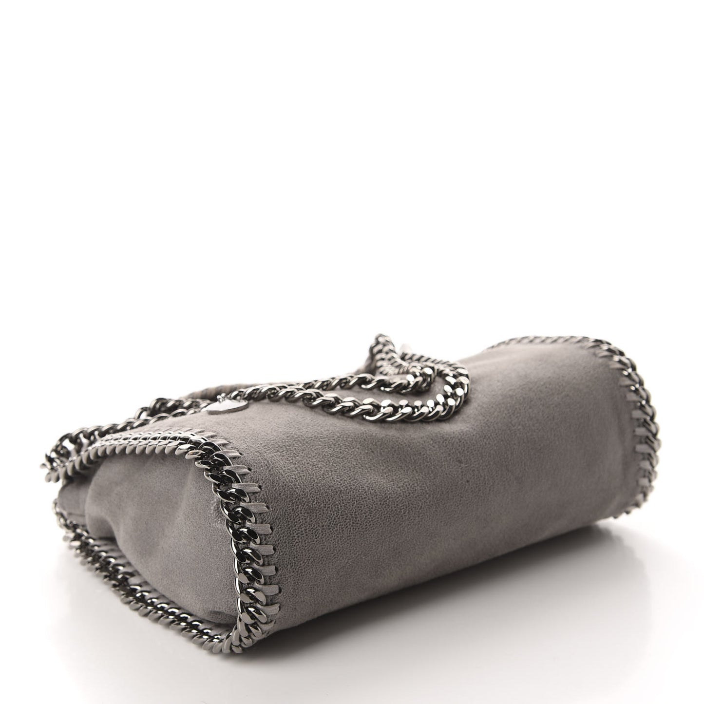 Shaggy Deer Mini Falabella Fold Over Tote Light Grey