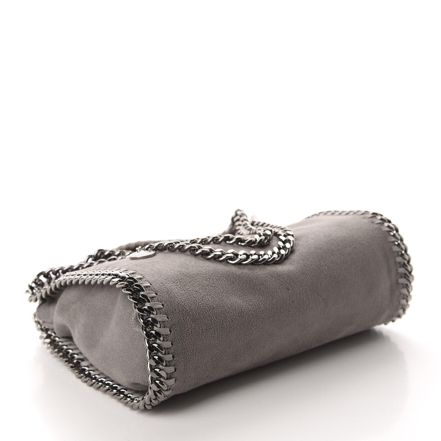 Stella McCartney Shaggy Deer Mini Falabella Fold Over Tote Light Grey 3 of 11