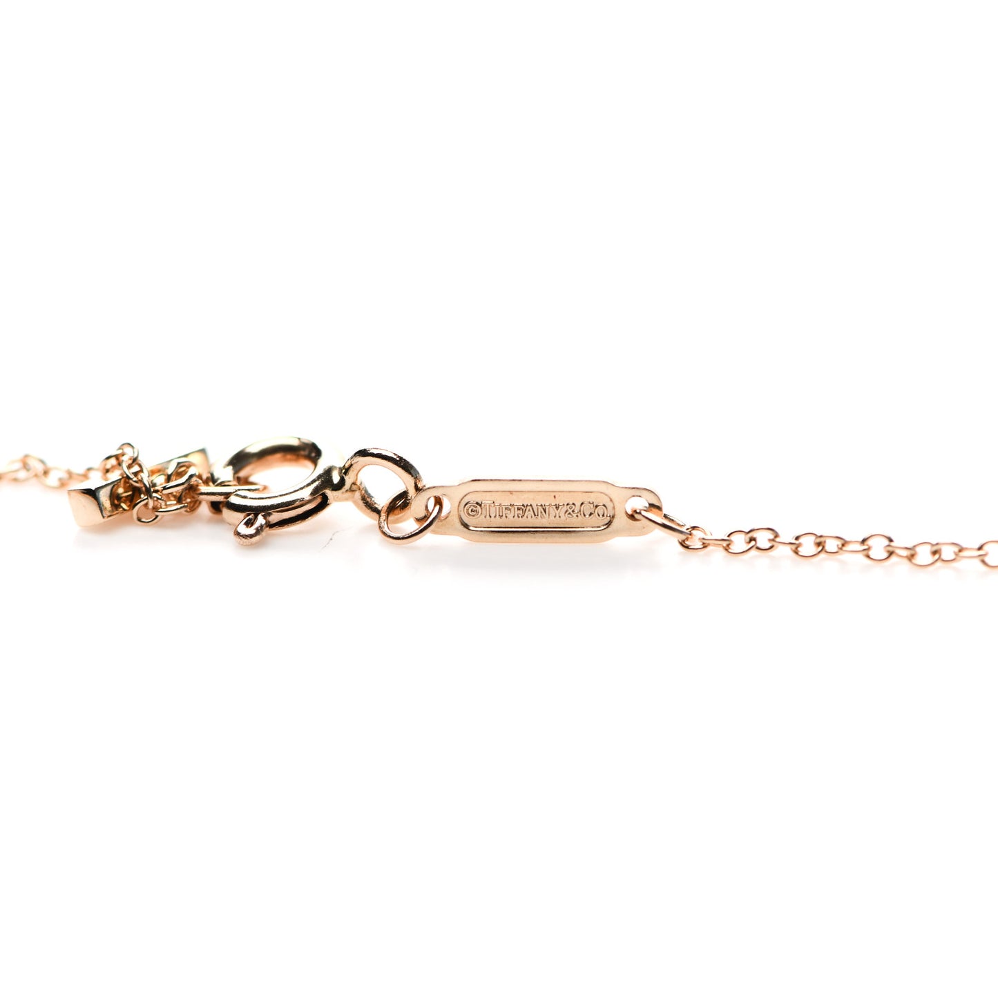 18K Rose Gold Large T Smile Pendant Necklace