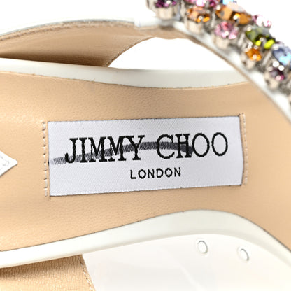 Jimmy Choo Patent Crystal Bing 100 Pumps 37 White Transparent 7 of 10