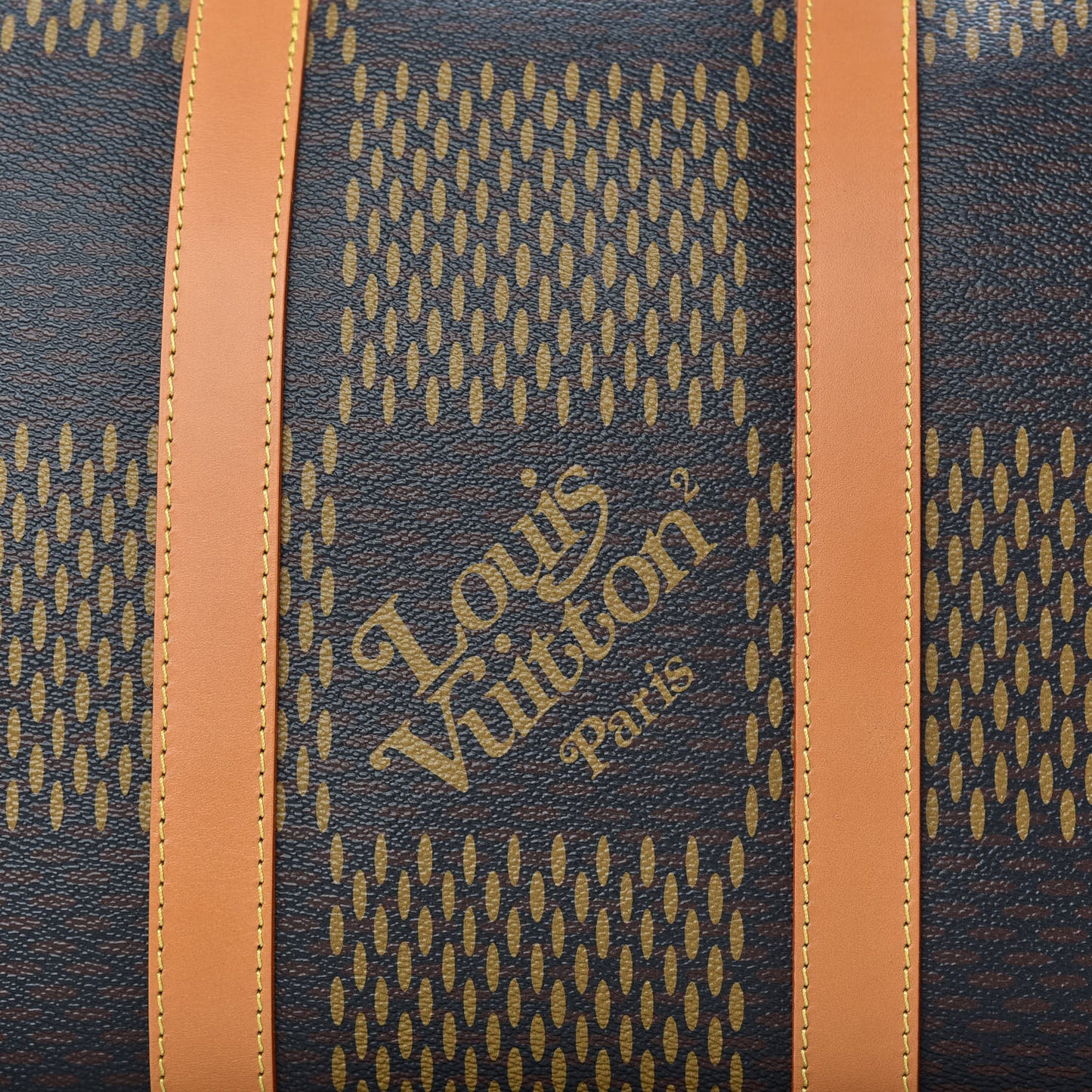 X NIGO Giant Damier Ebene Monogram Keepall Bandouliere 50