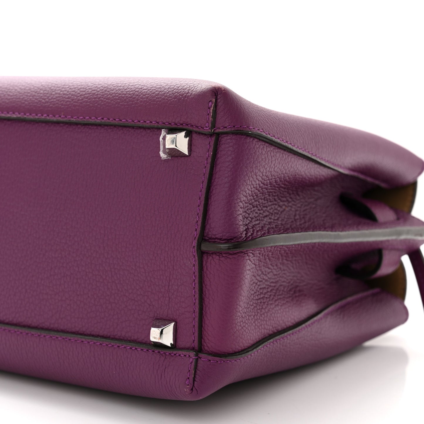 Grained Calfskin Medium Milla Tote Mystic Purple