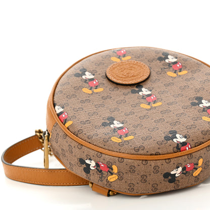 Gucci X DISNEY Mini Vintage GG Supreme Monogram Mickey Mouse Round Backpack Beige Vintage Sun Oil 9 of 10