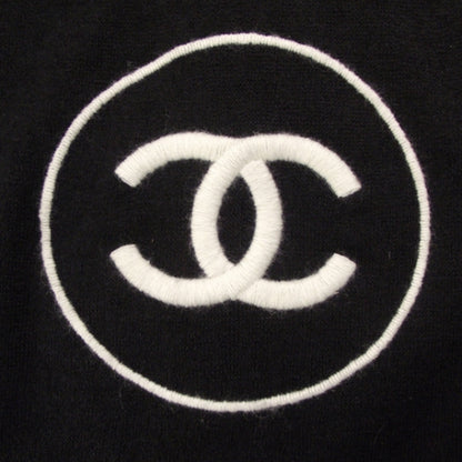 Chanel Cashmere Scarf Black White CC 5 of 7