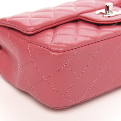 Chanel Lambskin Quilted Mini Rectangular Flap Pink 8 of 10