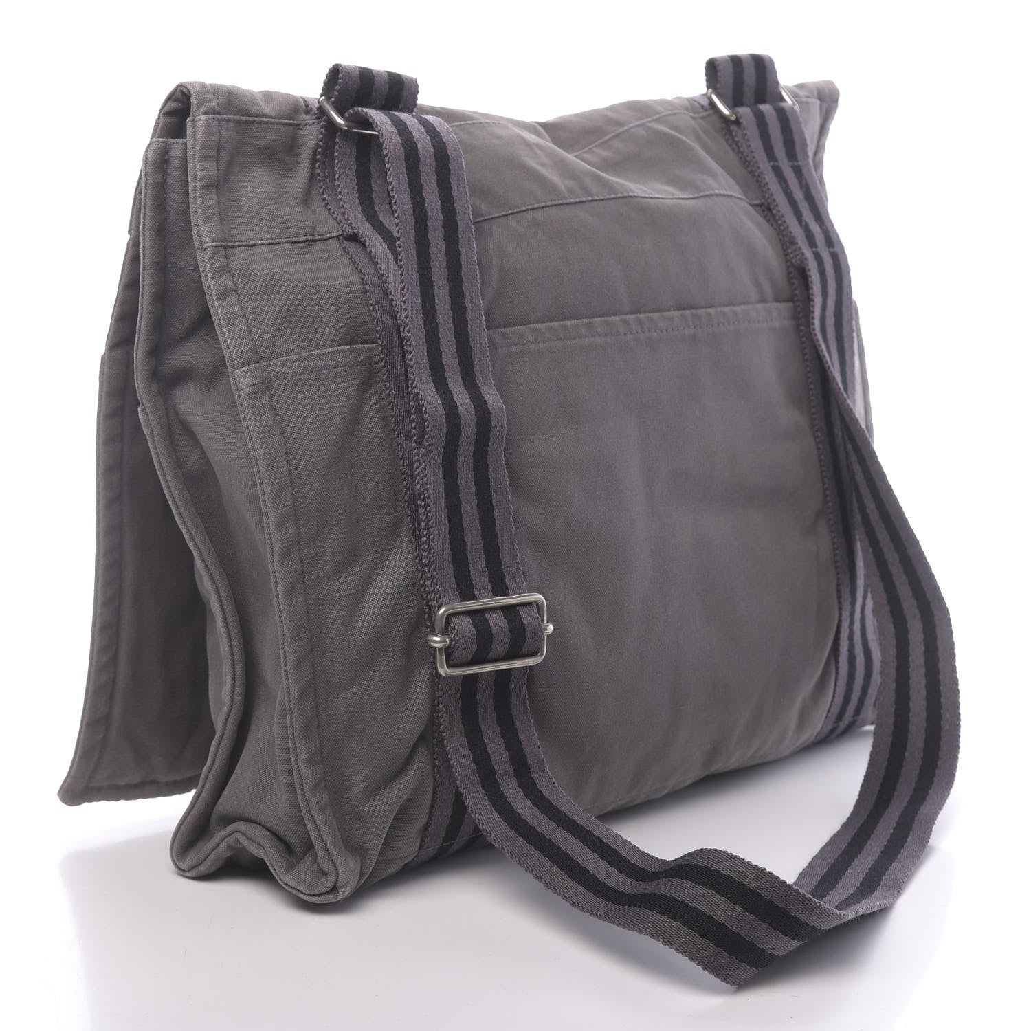 Hermes Canvas Herline Messenger Bag Grey 3 of 13