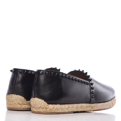 Christian Louboutin CHRISTIAN LOUBOUTIN Calfskin Ares Flat Espadrilles 42 Black 4 of 12