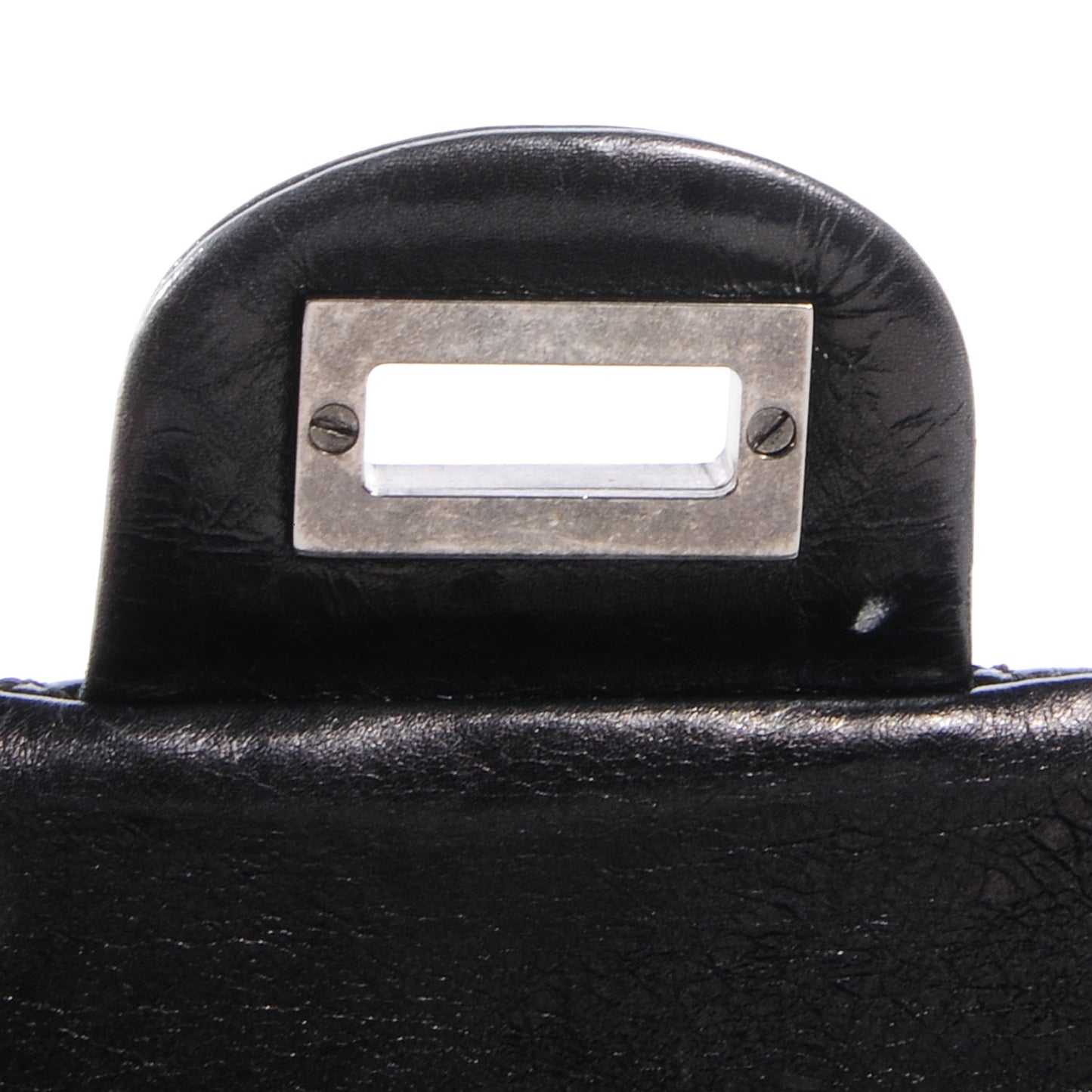 Glazed Calfskin 2.55 Reissue 224 Flap Black