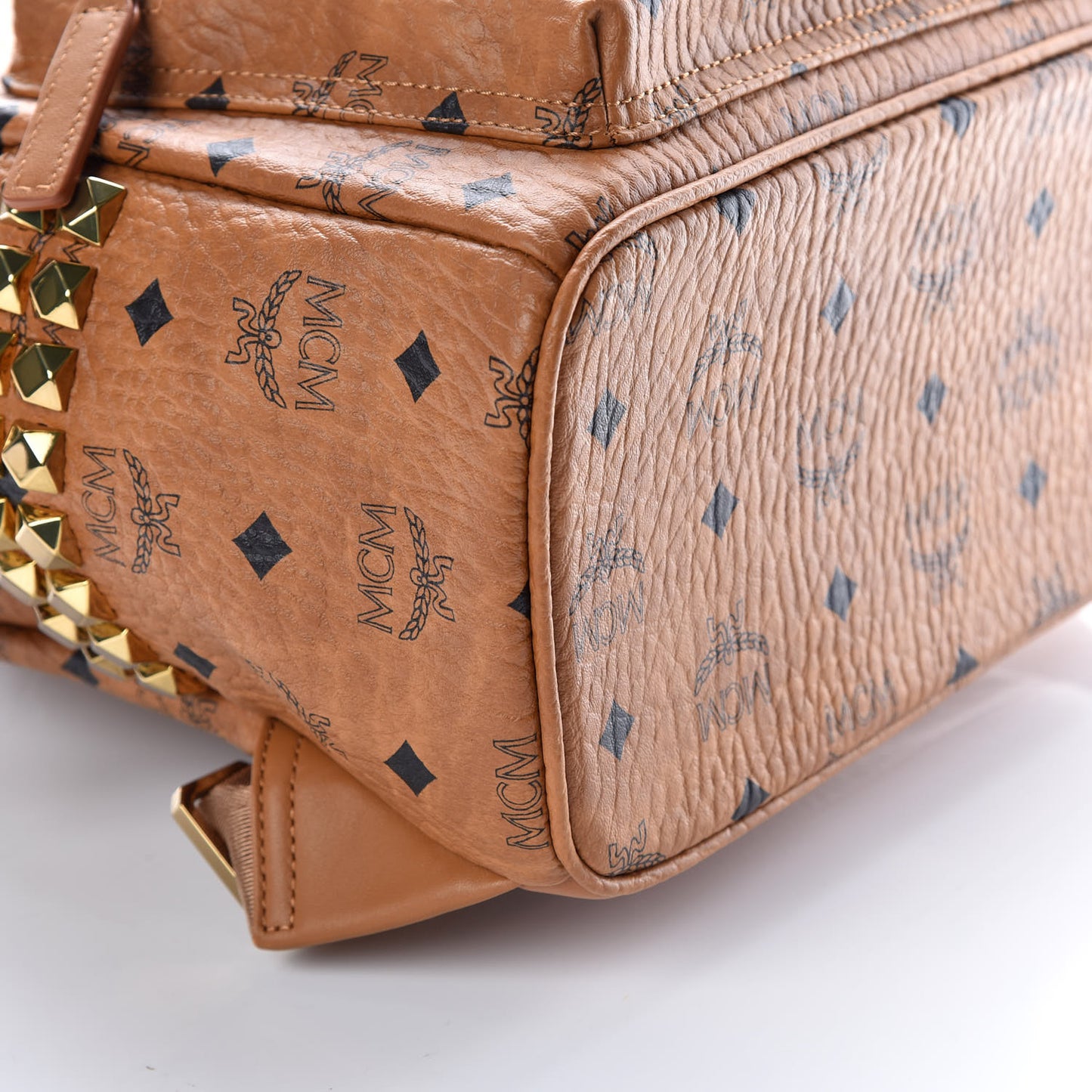 Visetos Small Side Stud Stark Backpack Cognac
