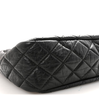 Chanel Aged Calfskin Quilted Large Reissue Camera Case Black 9 of 10