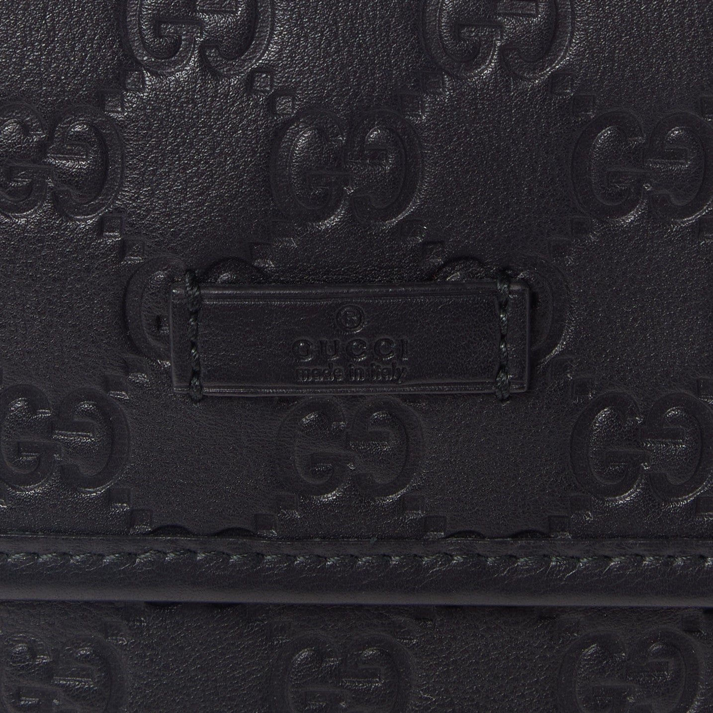 Guccissima Small Flap Messenger Bag Black