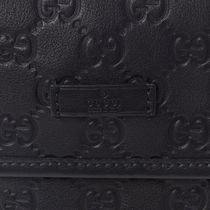 Gucci Guccissima Small Flap Messenger Bag Black 8 of 10