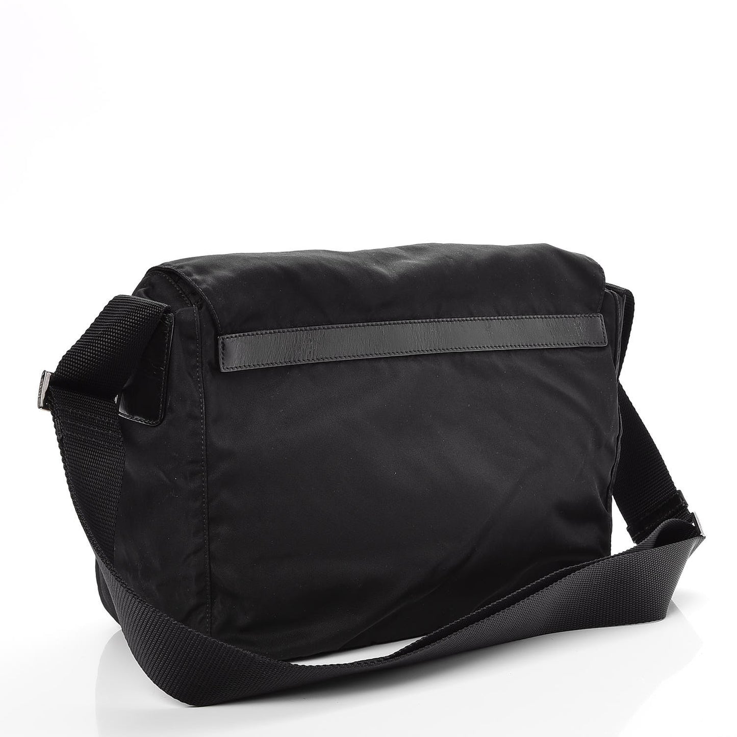 Nylon Vela Messenger Bag Black