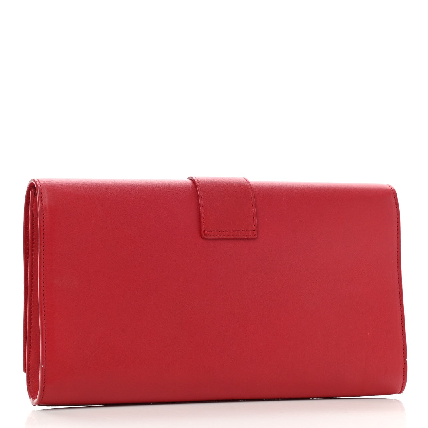 Saint Laurent Calfskin Classic Y Ligne Clutch Red 3 of 7