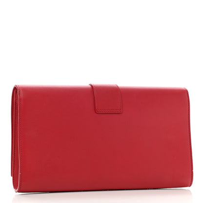 Saint Laurent Calfskin Classic Y Ligne Clutch Red 3 of 7