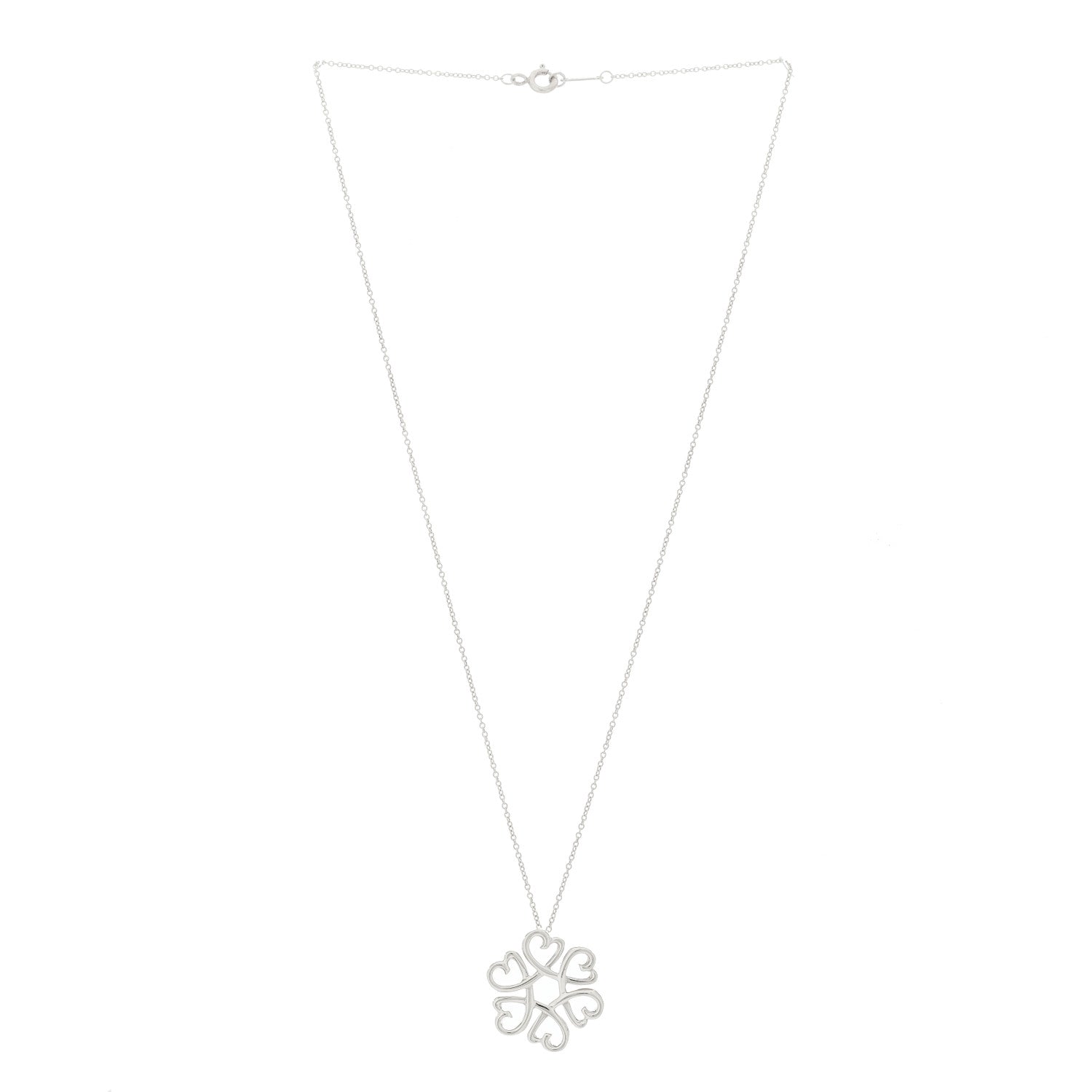 Tiffany Sterling Silver Paloma Picasso Loving Hearts Pendant Necklace 3 of 5