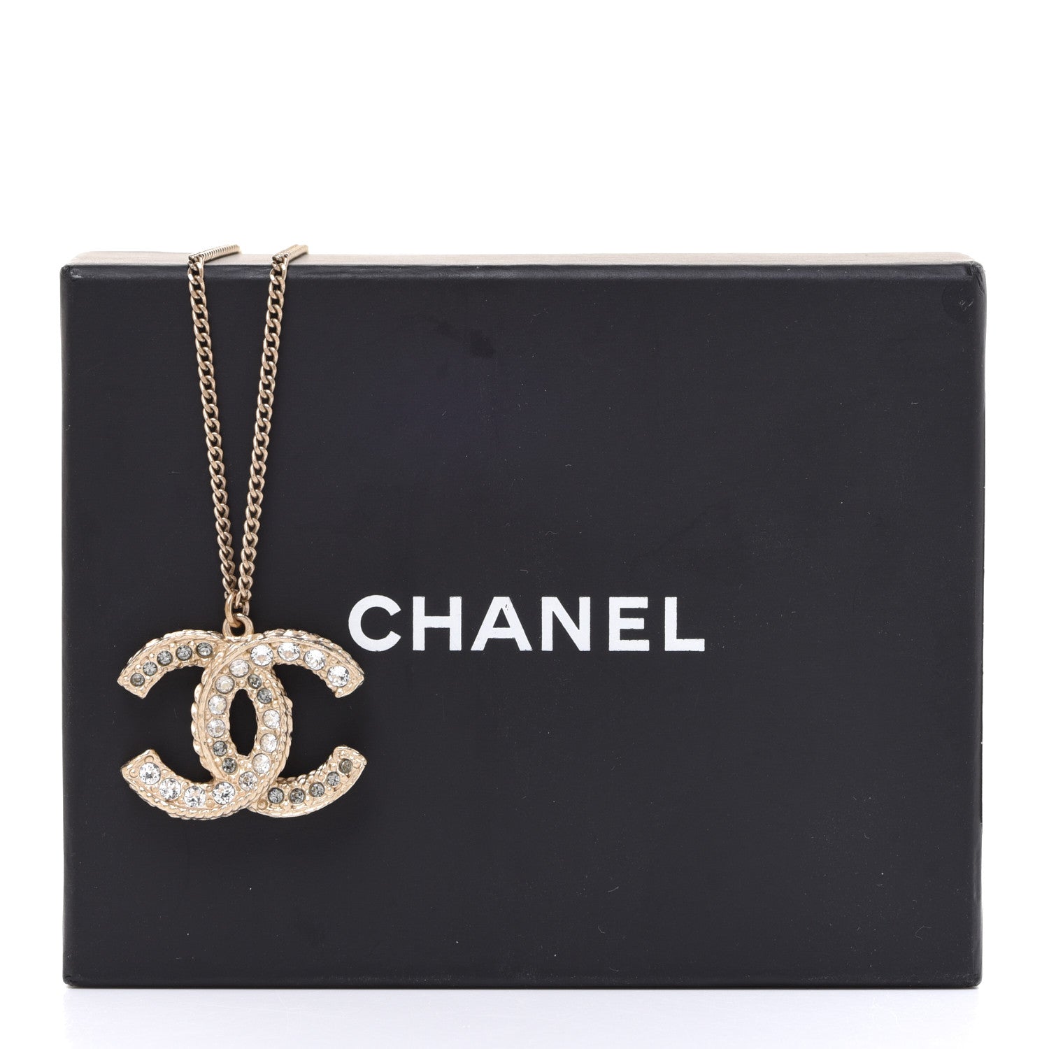 Chanel Crystal Enamel CC Reversible Pendant Necklace Gold 6 of 6