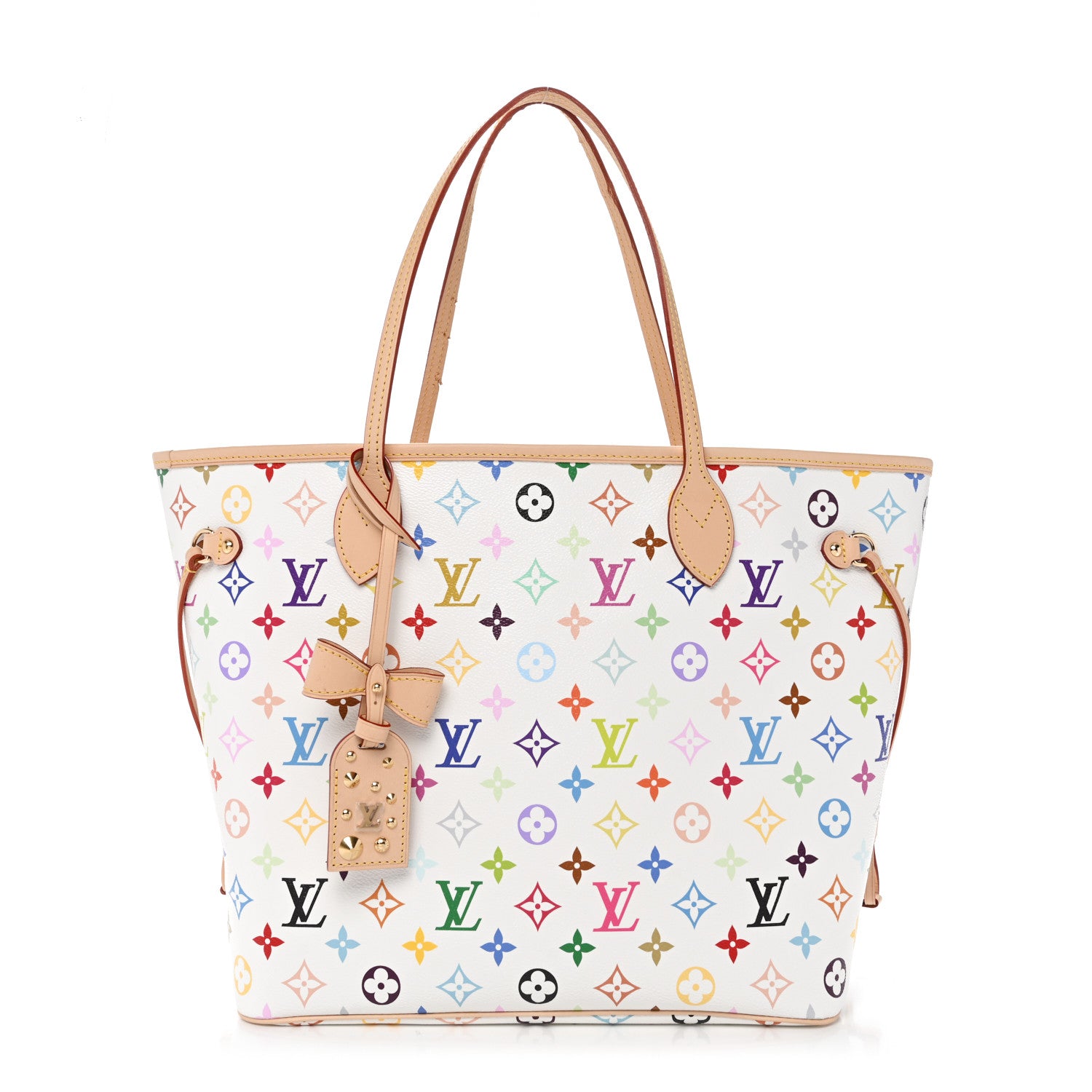 Louis Vuitton LV X TM Monogram Multicolor Neverfull MM White 1 of 10