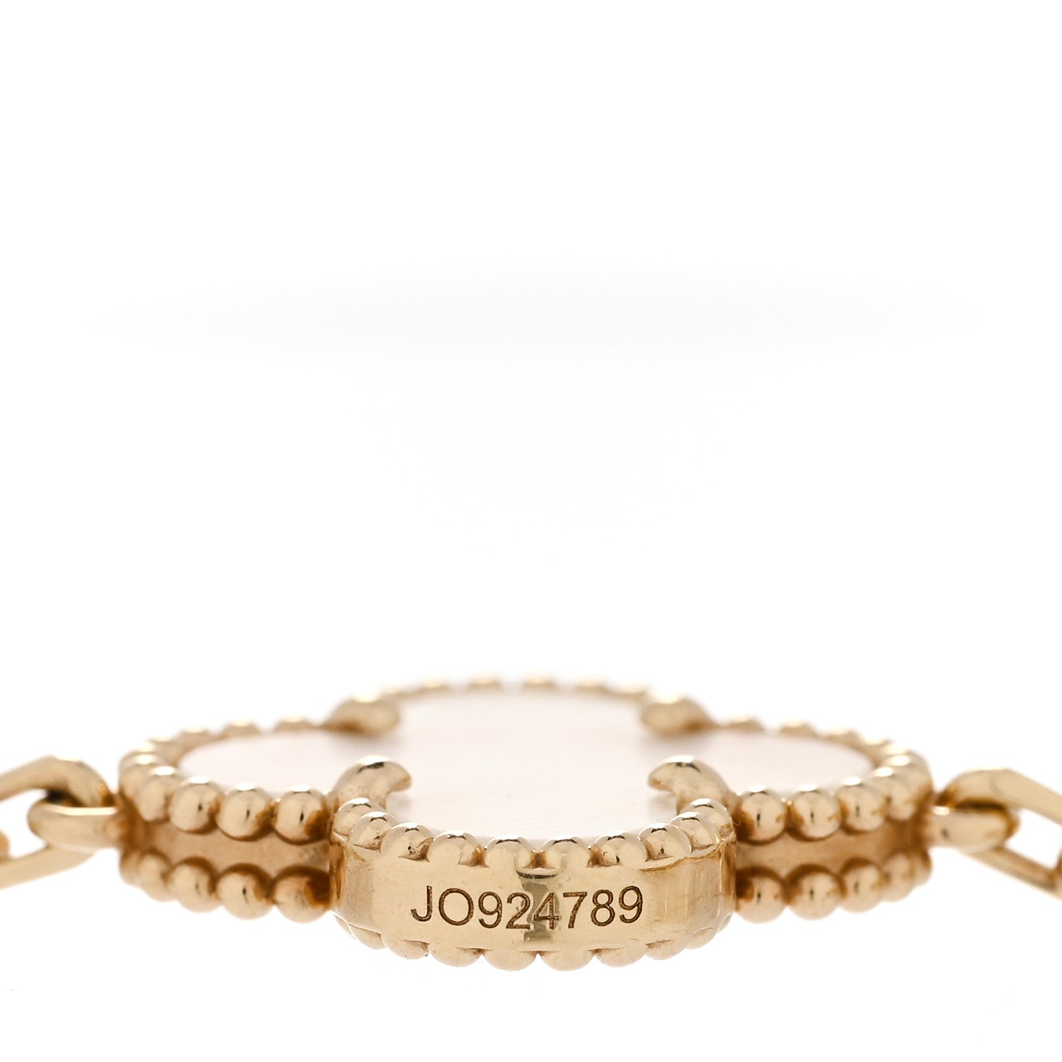 Van Cleef & Arpels 18K Yellow Gold Mother of Pearl 10 Motifs Vintage Alhambra Necklace 6 of 6