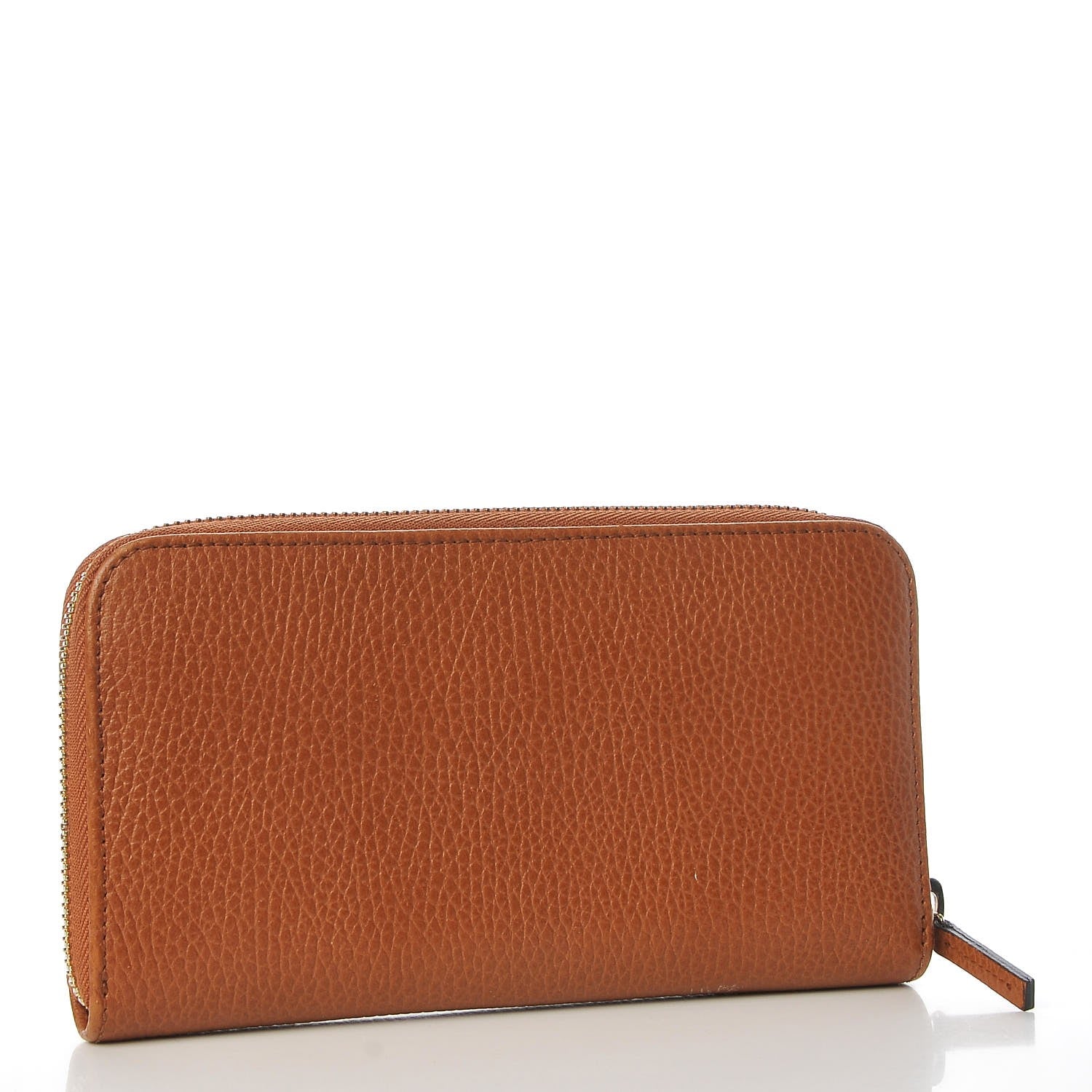 Gucci Dollar Calfskin Zip Around Wallet Saffron 3 of 9