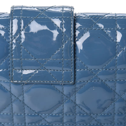 Christian Dior Patent Cannage New Lock Pouch Blue 13 of 13