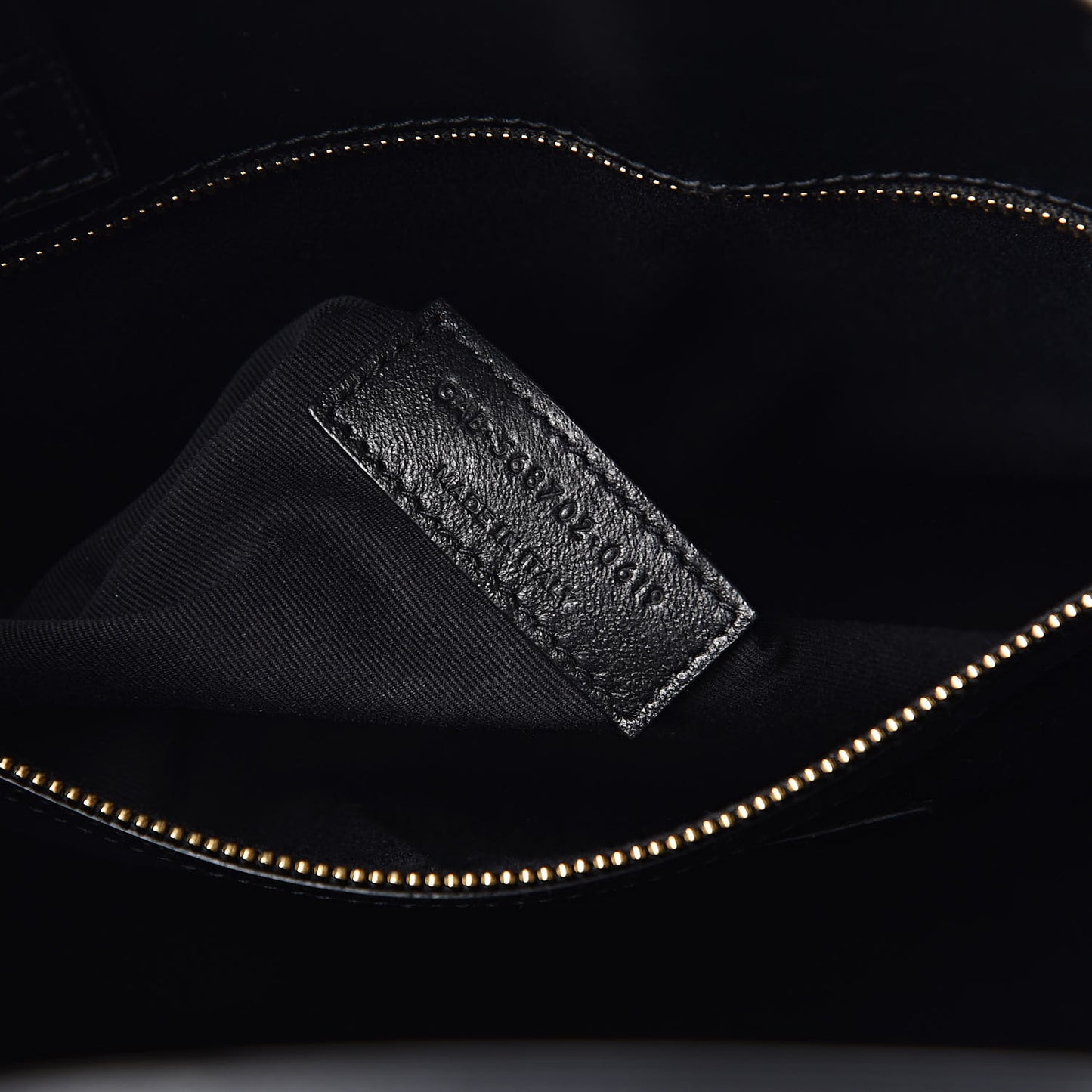 Calfskin Small Manhattan Shopper Tote Black