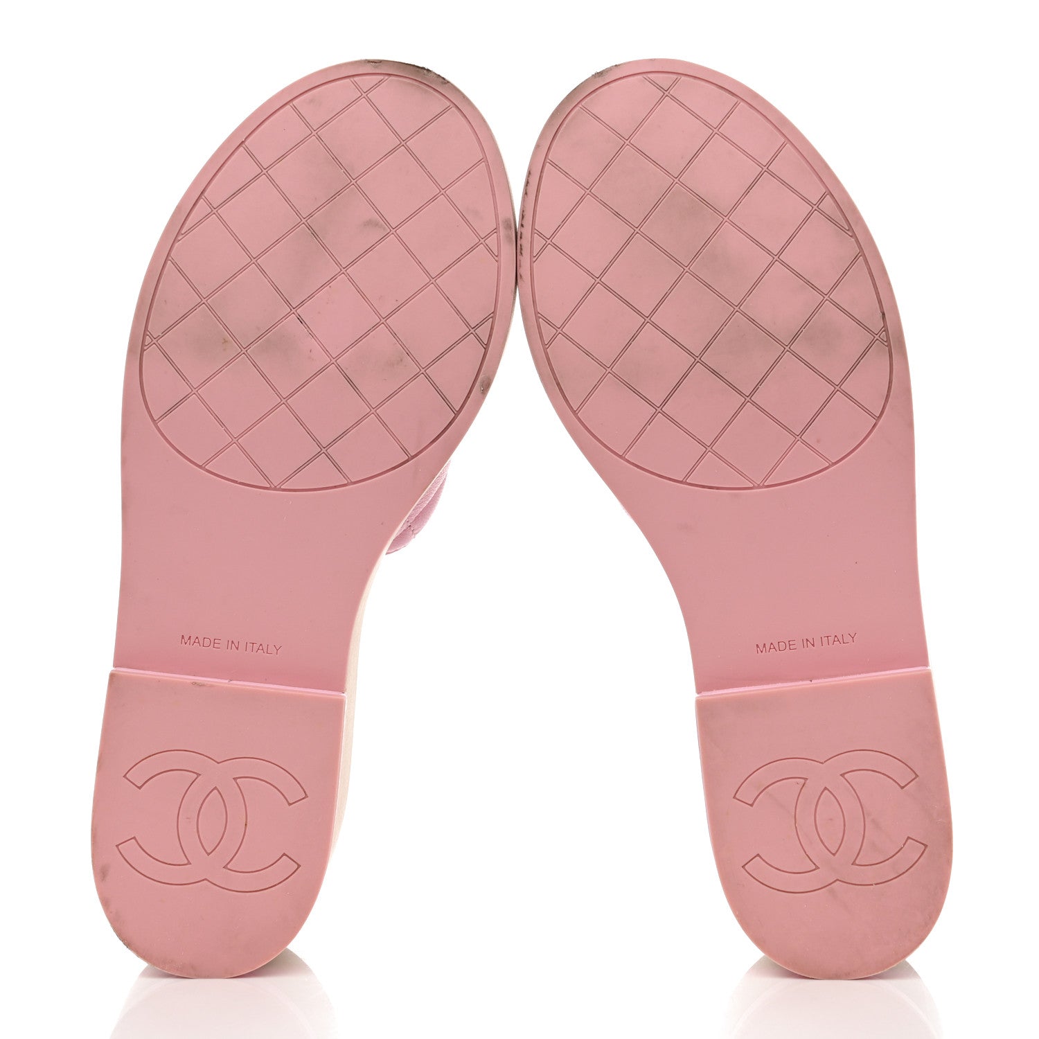 Chanel Lambskin Quilted CC Slip On Platform Sandals 38 Pink 5 of 10