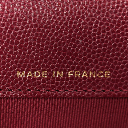 Chanel Caviar Quilted Flap Card Holder Wallet Burgundy 6 of 10