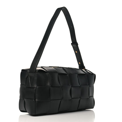Bottega Veneta Lambskin Maxi Intrecciato Brick Cassette Bag Black 3 of 9