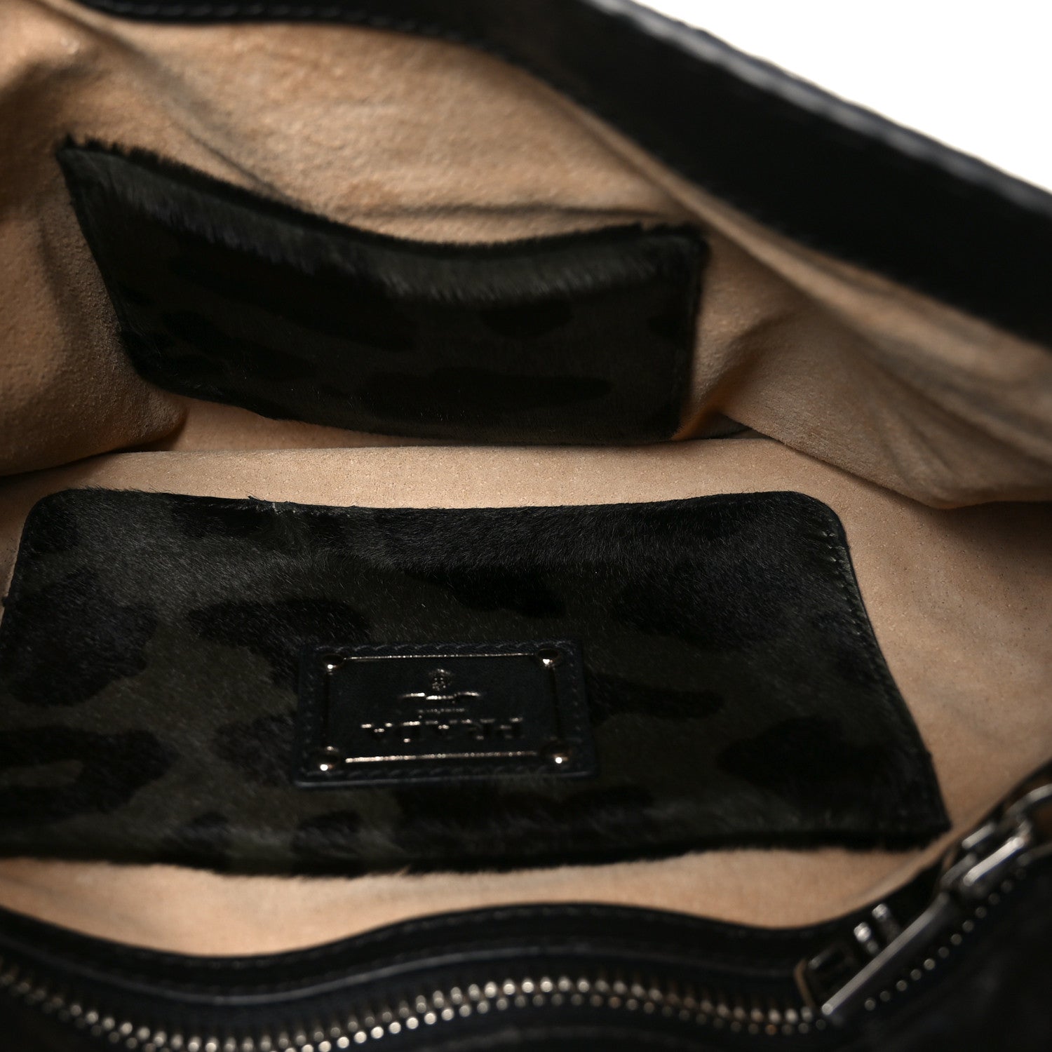 Prada Cavallino Leopard Print Pushlock Envelope Clutch Mimetico
