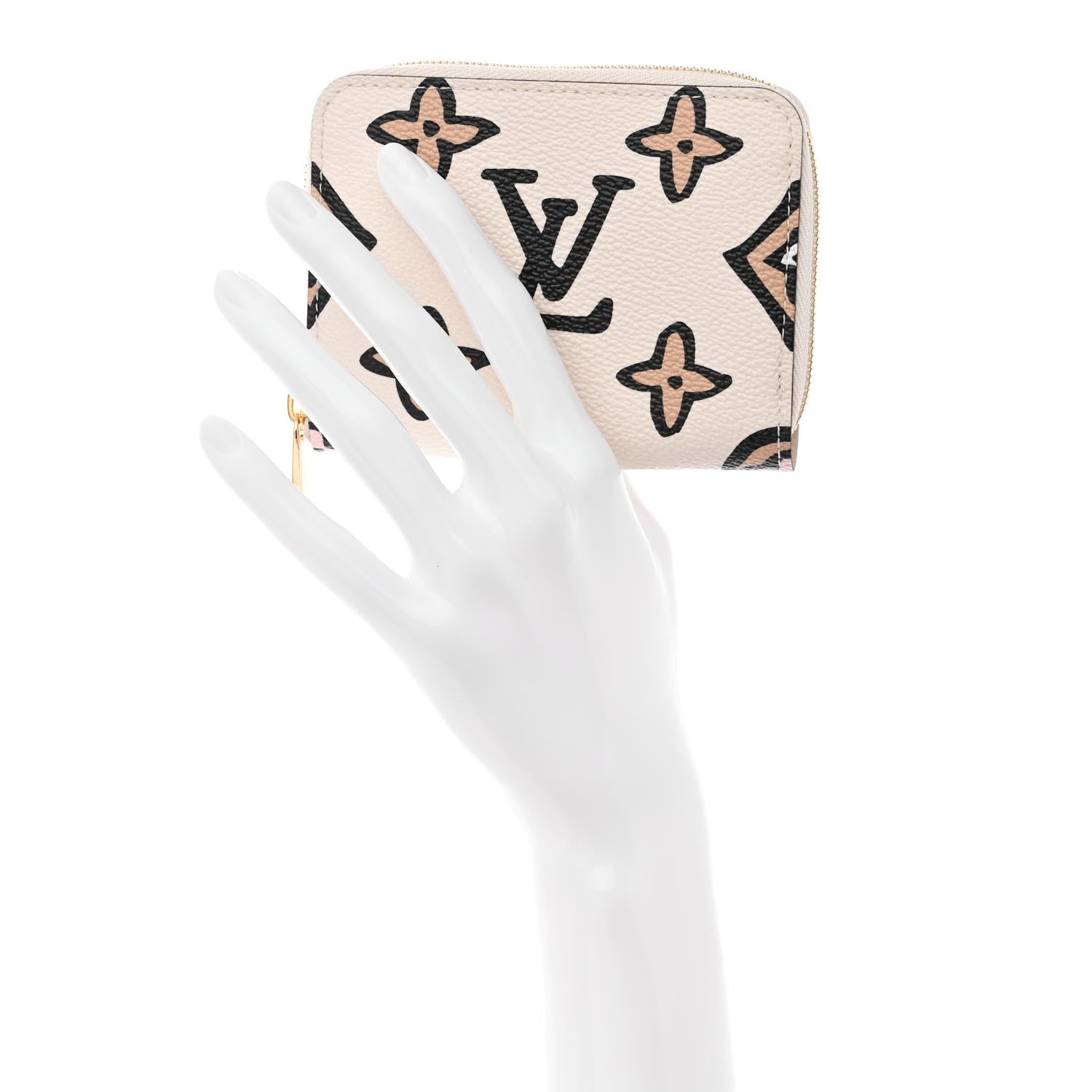Louis Vuitton Monogram Giant Wild At Heart Zippy Coin Purse Creme 2 of 6