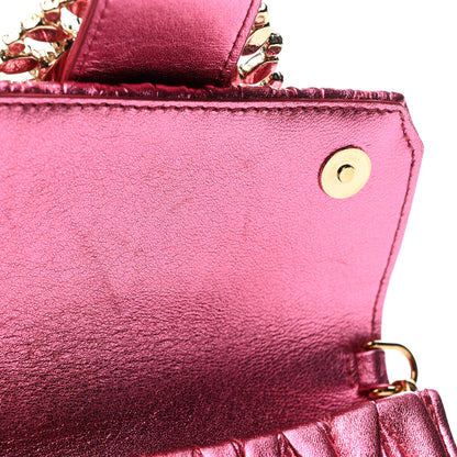Miu Miu Metallic Nappa Matelasse Crystal Embellished Lady Crossbody Pink 12 of 12