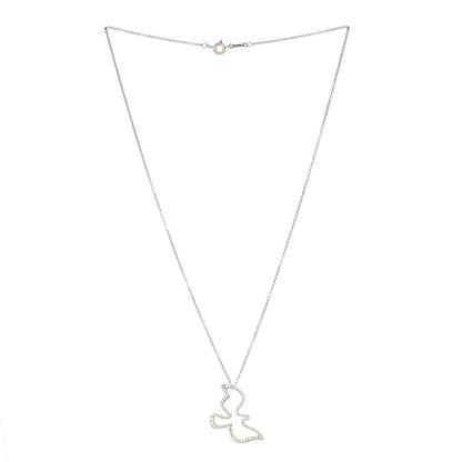Tiffany 18K Rose Gold Diamond Paloma's Dove Pendant Necklace 3 of 6