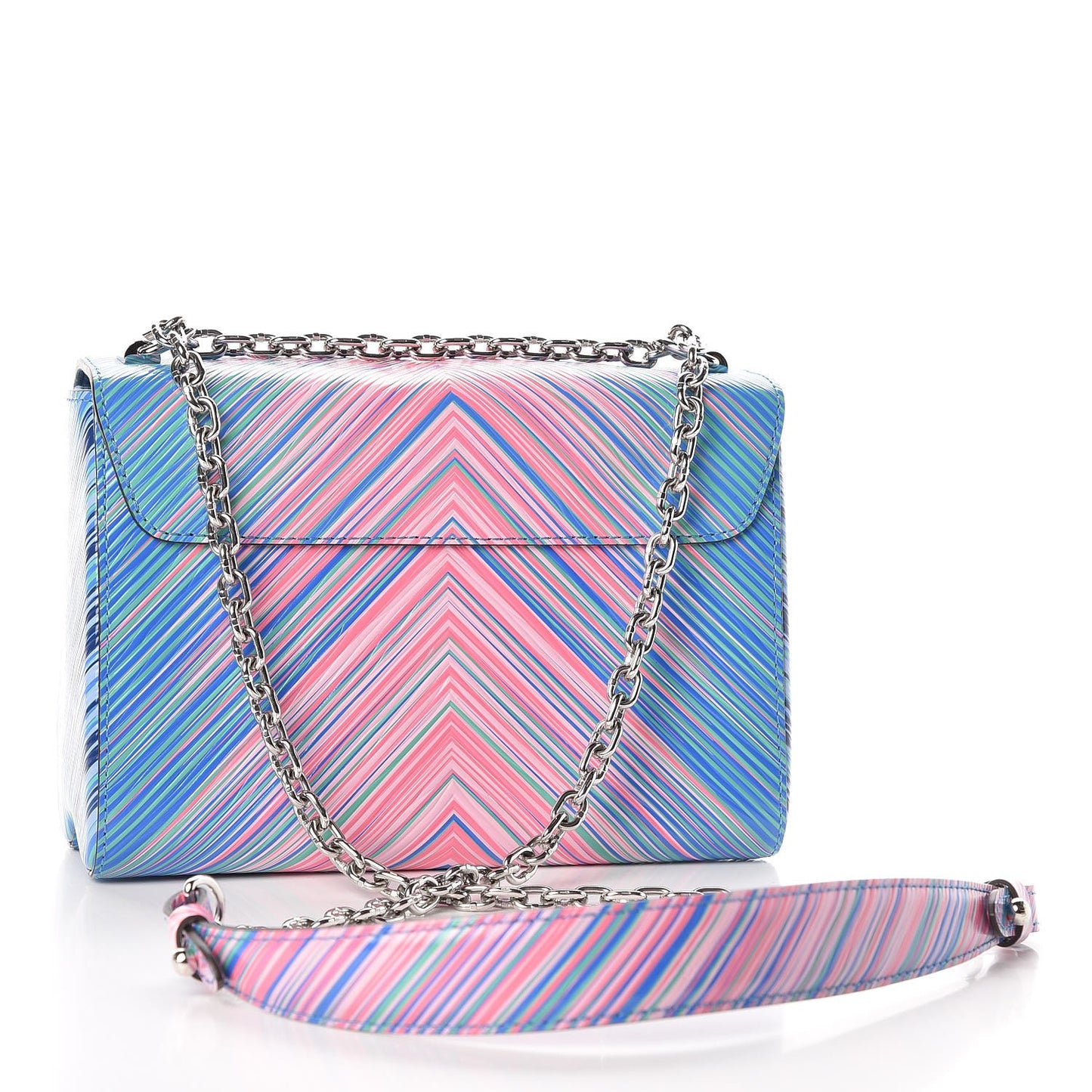 Epi Tropical Twist Shoulder Bag MM Blue Rose