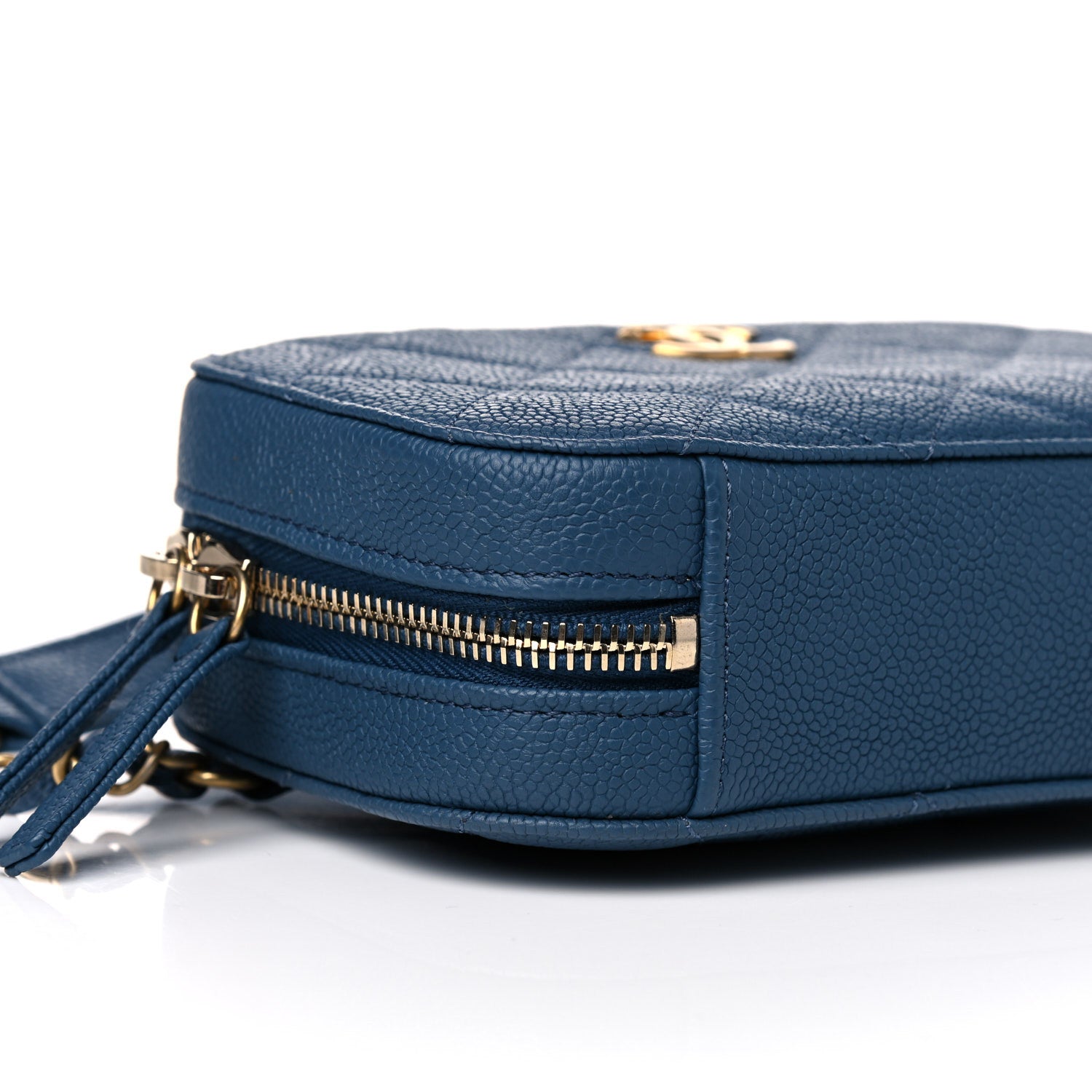 Chanel Caviar Quilted Waist Bag Blue 9 of 12