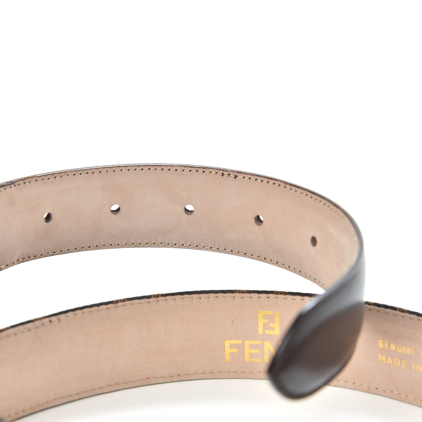 Zucca FF Buckle Belt 50 Tobacco