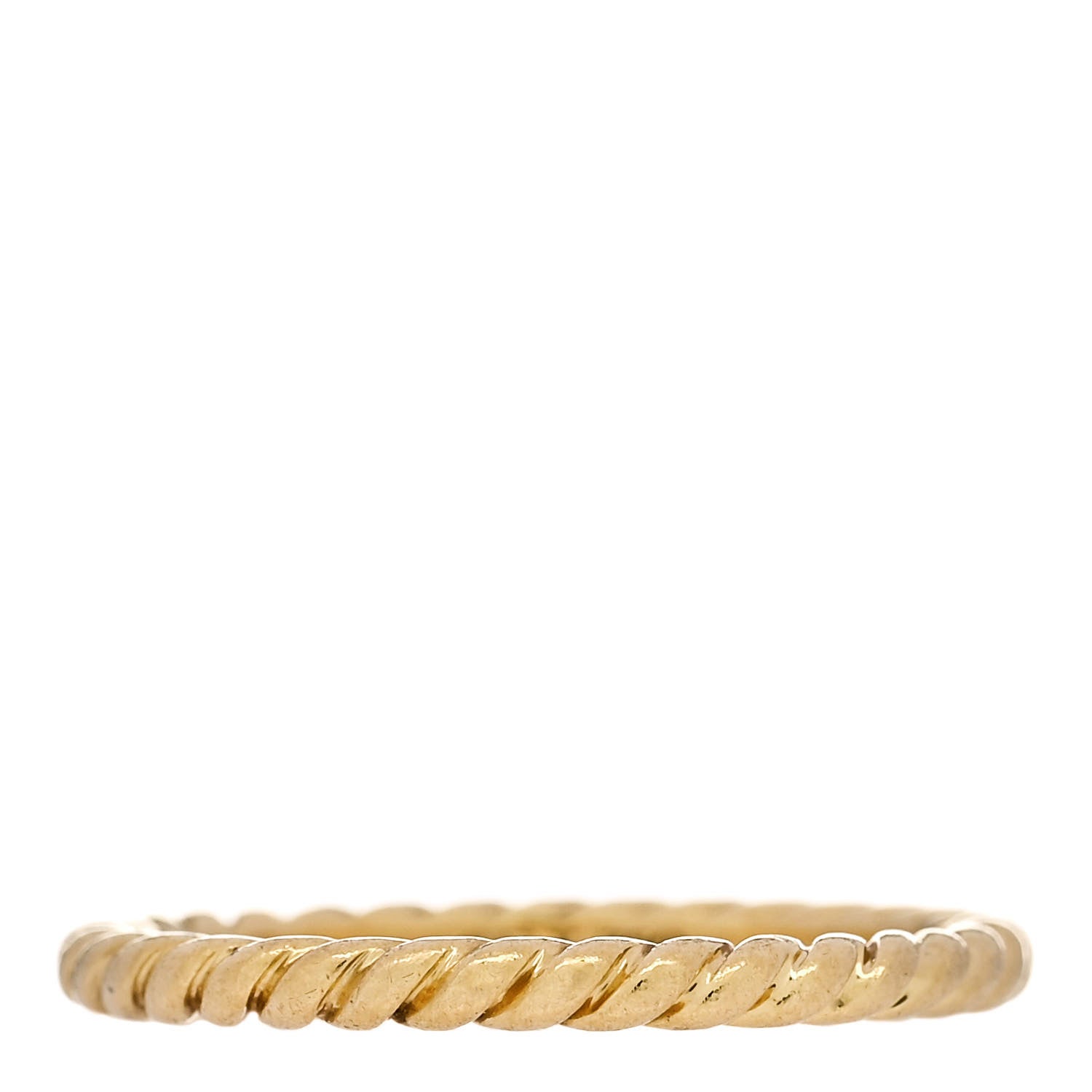 David Yurman 18K Yellow Gold 2mm Cable Classics Band Ring 57 8 1 of 5