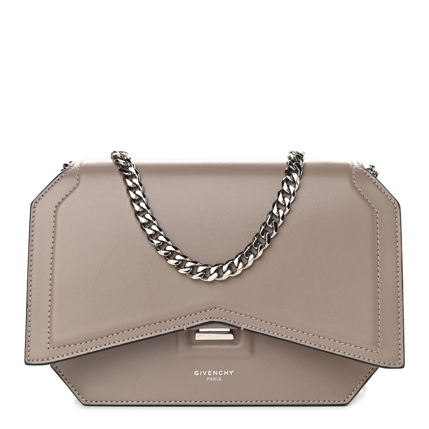 Givenchy Calfskin Bow Cut Chain Wallet Taupe 1 of 9