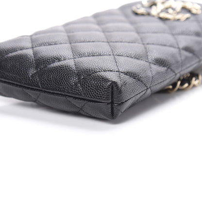 Chanel Caviar Quilted French New Wave Phone Holder With Chain Black 11 of 12