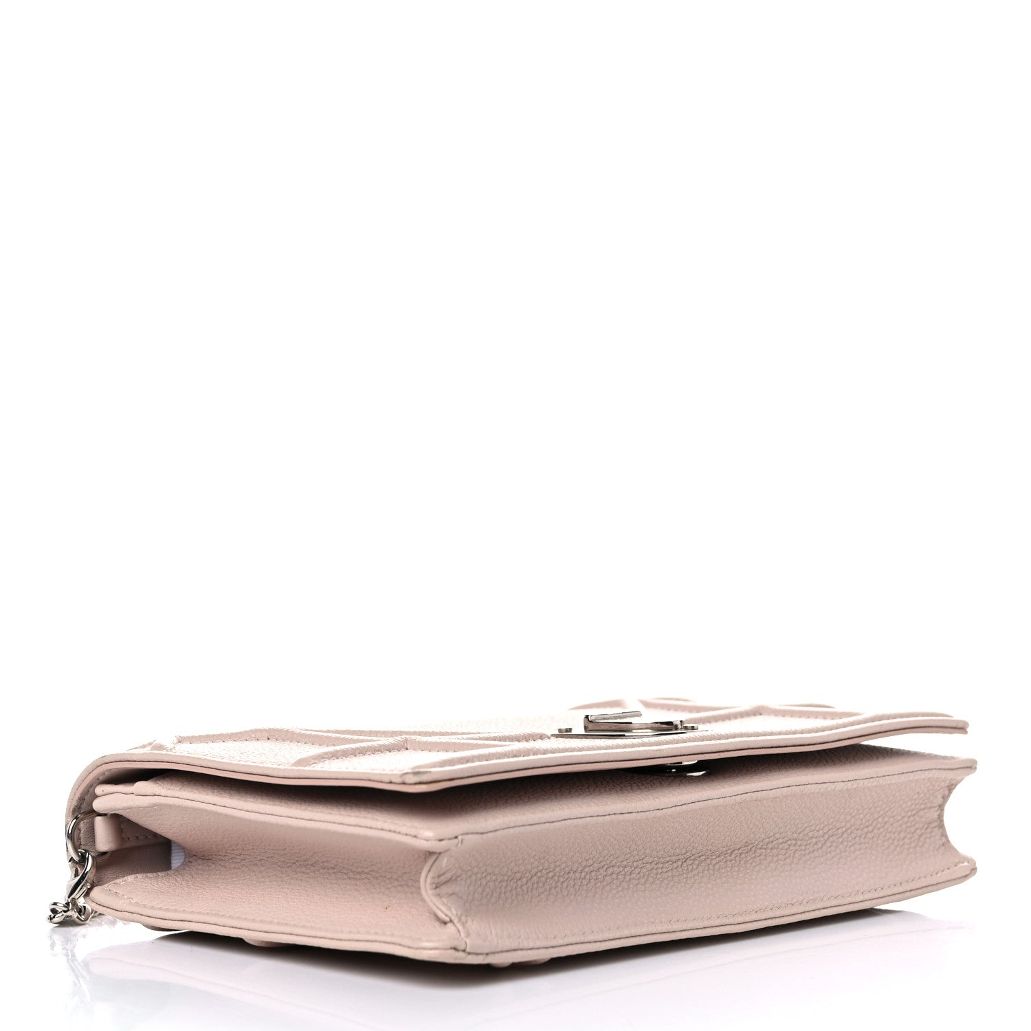 Christian Dior Grained Calfskin Diorama Wallet on Chain Pouch Rose Poudre 4 of 23