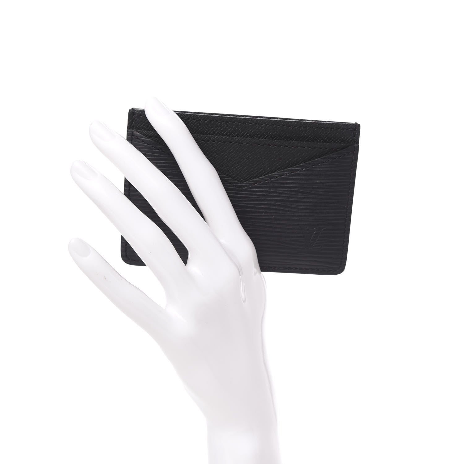 Louis Vuitton Epi Neo Porte-Cartes Card Holder Black 2 of 8