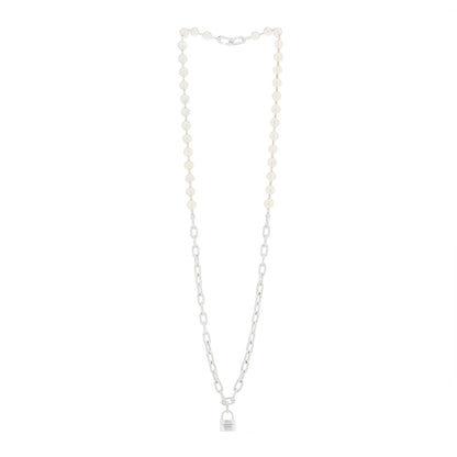 Tiffany Sterling Silver Pearl HardWear Lock Necklace 2 of 5