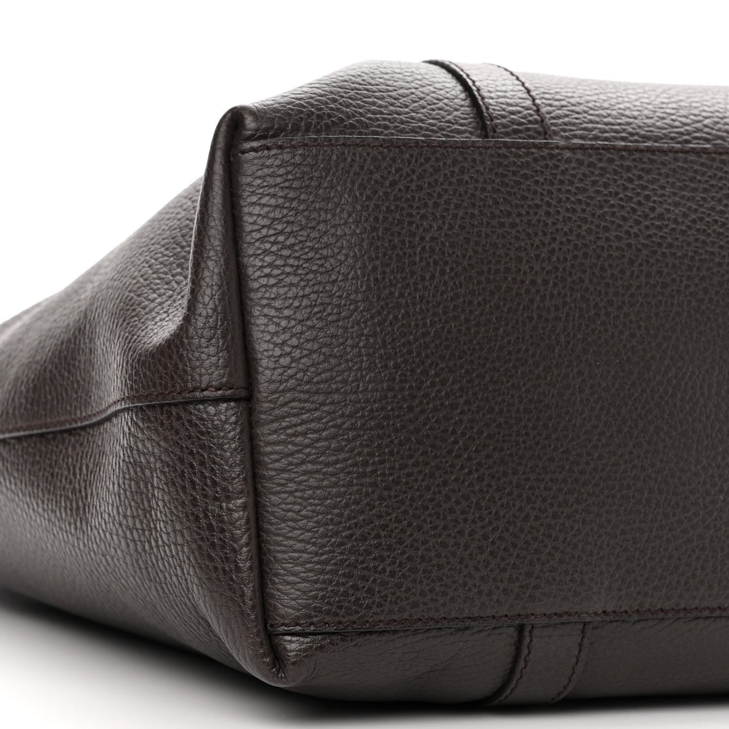 Calfskin Medium GG Charm Convertible Dome Satchel Dark Brown